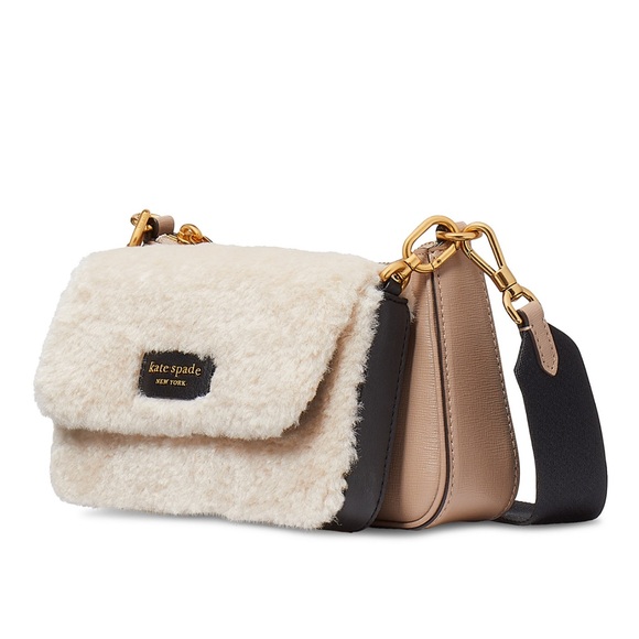 ♠️kate spade new york ♠️Double Up Faux Shearling Crossbody Bag - Picture 5 of 10